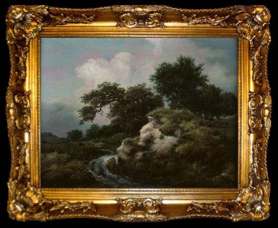 framed  Jacob Isaacksz. van Ruisdael Landscape with Dune and Small Waterfall, ta009-2